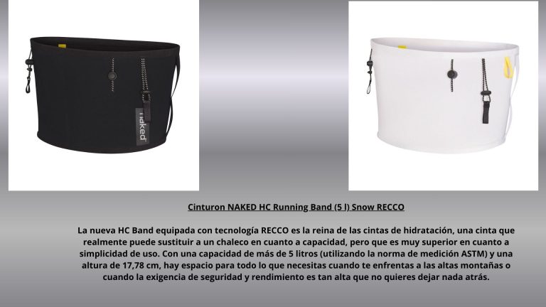 NUEVO Cinturon NAKED HC Running Band (5 l) Snow RECCO Rating 0% La nueva HC Band equipada con tecnología RECCO es la reina de las cintas de hidratación, una cinta que realmente puede susti (2)